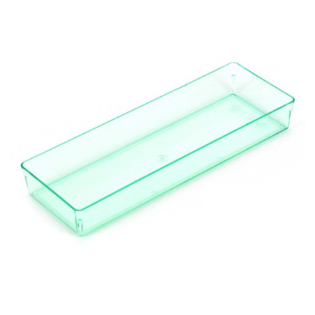 Plastic dienblad PS Rechthoekige vorm Water groen 13,1x4,6 cm (288 stuks)