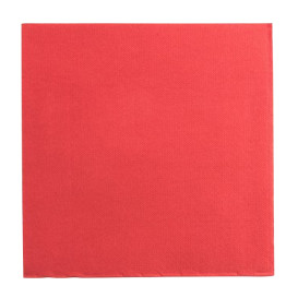 Papieren servet rood 25x25cm 2C (50 stuks)
