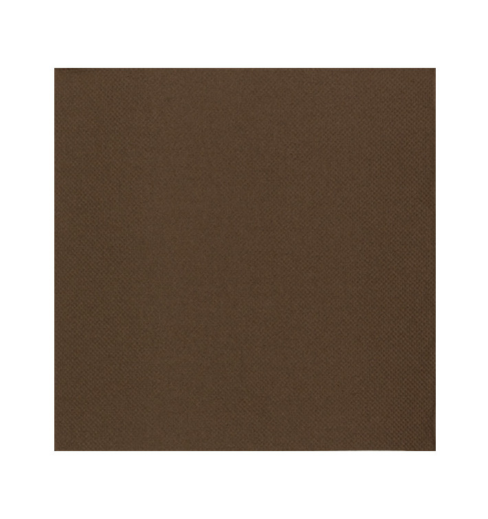 Papieren servet dubbel punt bruin 2C 33x33cm (50 stuks) 