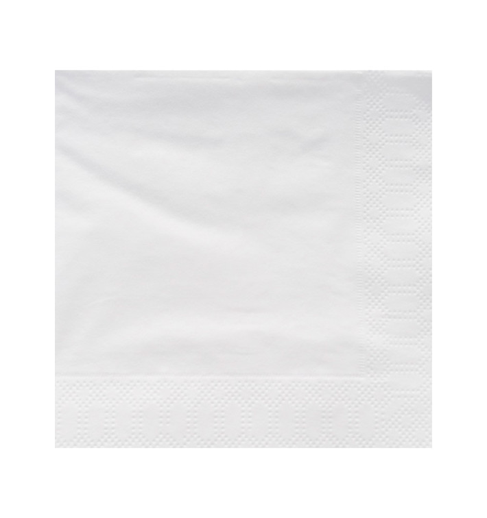 Papieren servet witte rand 40x40cm 2C (50 stuks)