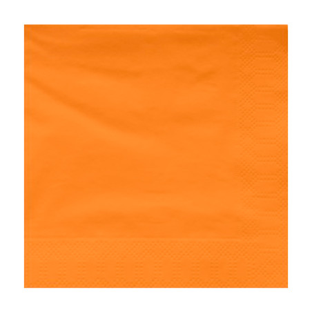 Papieren servet oranje rand 40x40cm (50 stuks) 