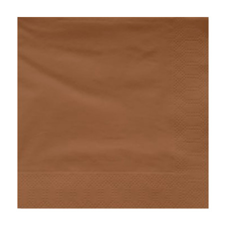 Papieren servet bruine rand 40x40cm (50 stuks) 