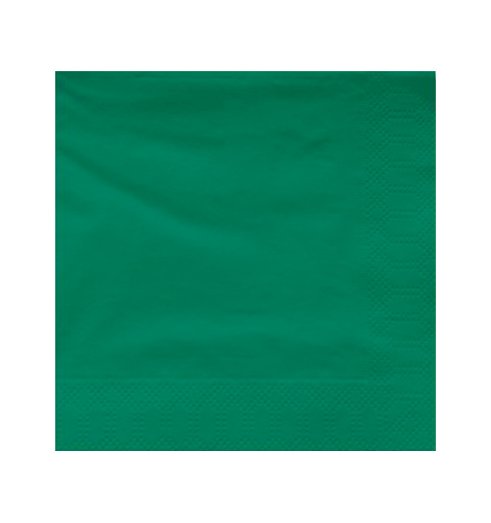 Papieren servet groene rand 40x40cm (1200 stuks)