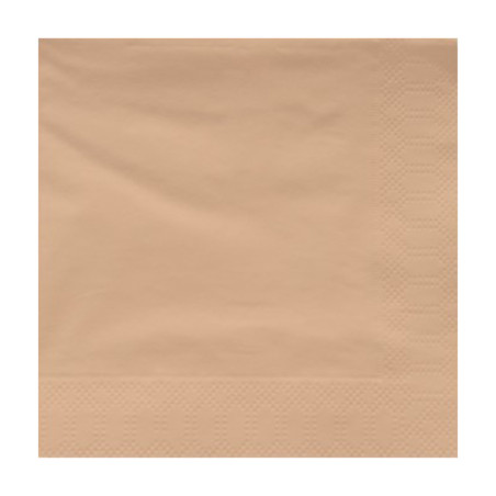 Papieren servet crème rand 40x40cm (50 stuks) 