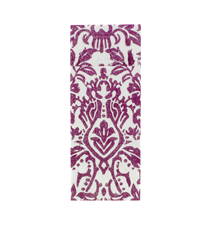 Zakvouw Airlaid Servetten "Versalles" Purper 32x40cm 55g/m² (40 stuks) 