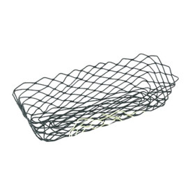 Stalen voedsel Containers Rechthoekige vorm zwart 27,5x14,2x8,5cm (1 stuk) 