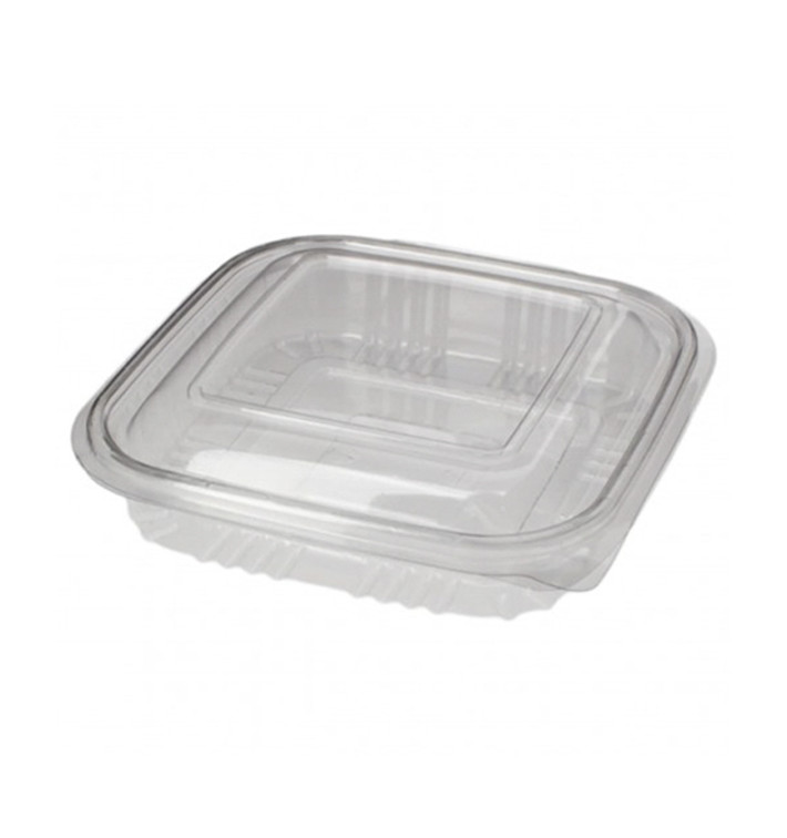 Plastic scharnierende Deli-Container PET Vierkant 250ml (100 stuks) 