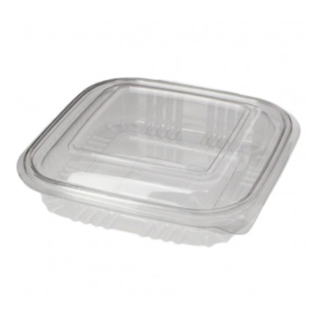 Plastic scharnierende Deli-Container PET Vierkant 250ml (100 stuks) 