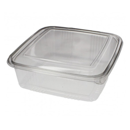 Plastic scharnierende Deli-Container PET Vierkant 1500ml (200 stuks)