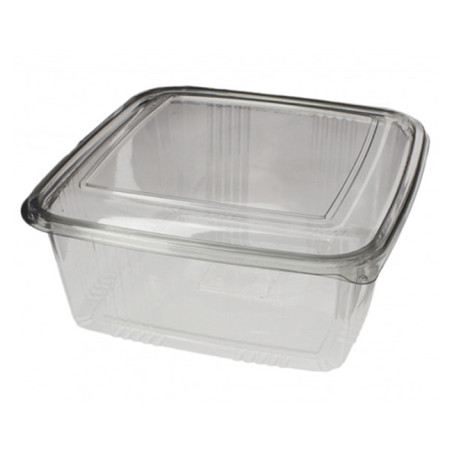 Plastic scharnierende Deli-Container PET Vierkant 2000ml (50 stuks) 