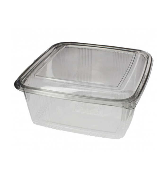 Plastic scharnierende Deli-Container PET Vierkant 2000ml (200 stuks)