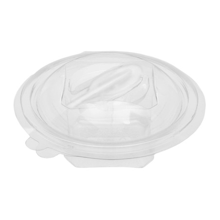 Plastic saladekom APET Rond vormig met lepel 150ml Ø12cm (60 stuks)