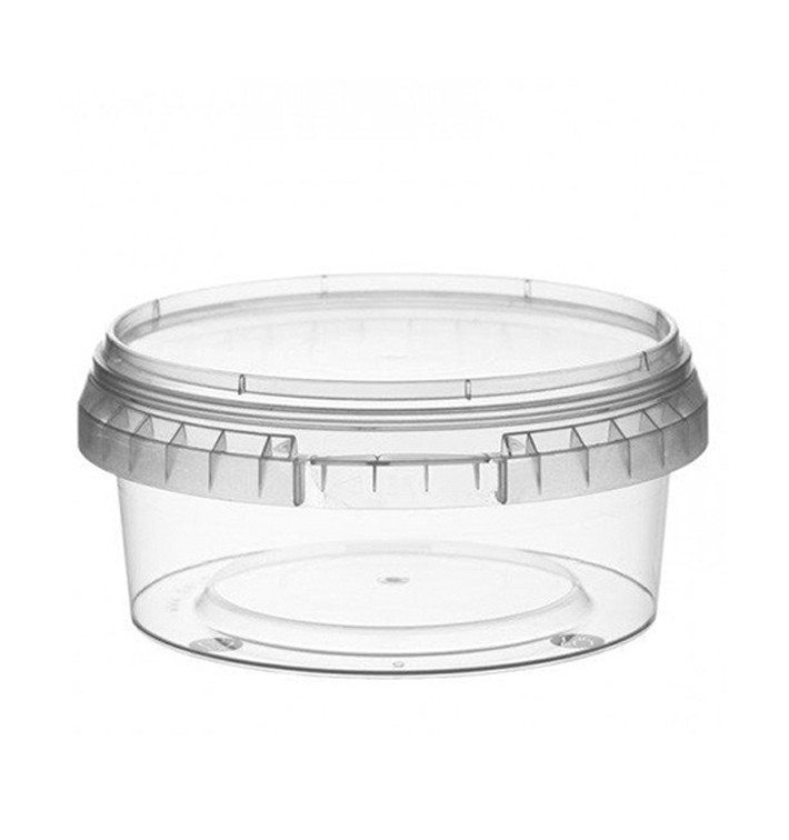 Plastic deli Container met Plastic Deksel PP Onbreekbaar 300 ml Ø11,8 (374 stuks)