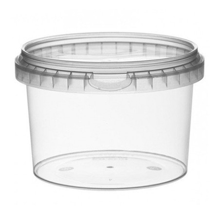 Plastic deli Container met Plastic Deksel PP Onbreekbaar 565ml Ø11,8 (268 stuks)