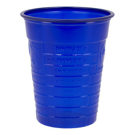 Plastic PS beker donkerblauw 200ml Ø7cm (1500 stuks)