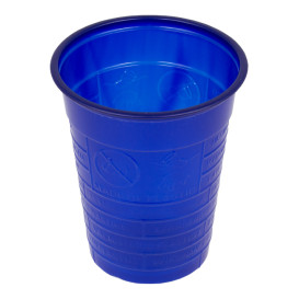 Plastic PS beker donkerblauw 200ml Ø7cm (1500 stuks)