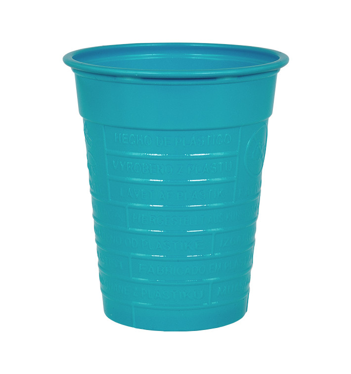 Plastic PS beker turkoois 200ml Ø7cm (1500 stuks)