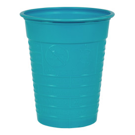 Plastic PS beker turkoois 200ml Ø7cm (1500 stuks)