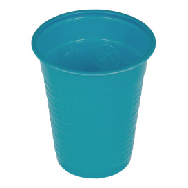 Plastic PS beker turkoois 200ml Ø7cm (1500 stuks)