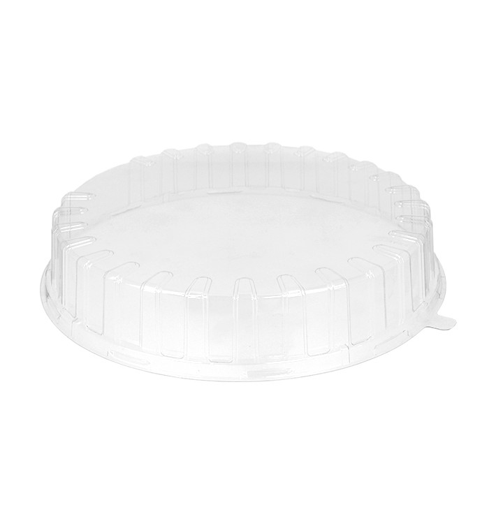 Deksel voor Cakeplak Container APET Transparant Ø31x6cm (15 Stuks)