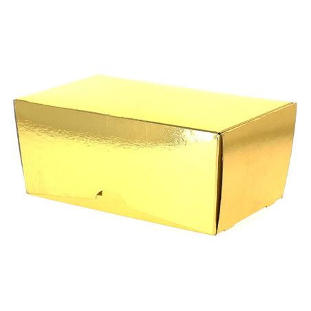 Papier bakkerij doos goud 15x9x6,5cm 500g (600 stuks)
