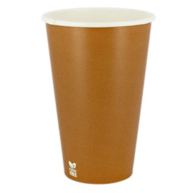 Plastic-Vrije Papieren Beker 12 Oz/360ml "Caramel" Ø8cm (1.000 Stuks)