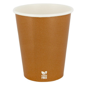 Plastic-Vrije Papieren Beker 8 Oz/240ml "Caramel" Ø8cm (50 stuks)