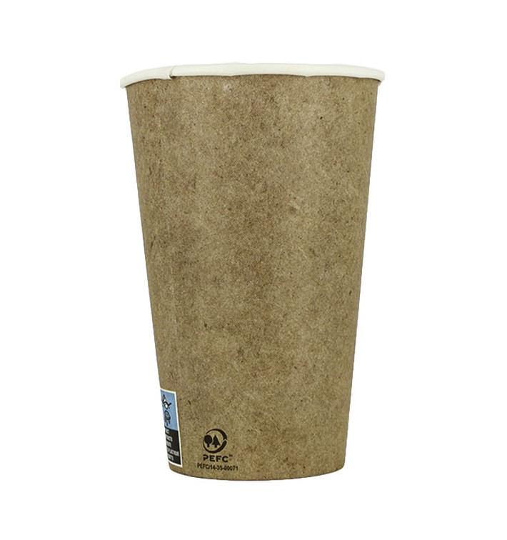 Papieren beker Kraft 12Oz/360ml Ø7,5cm (55 stuks) 