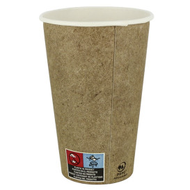 Papieren beker Kraft 12Oz/360ml Ø7,5cm (55 stuks) 