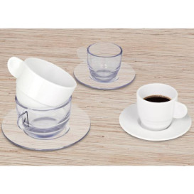 Herbruikbare Kopje SAN “Cappuccino” Transparant 166ml (36 stuks)