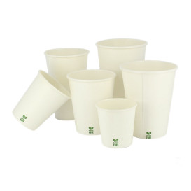 Plastic-Vrije Papieren Beker 7 Oz/210ml Wite Ø7cm (50 stuks)