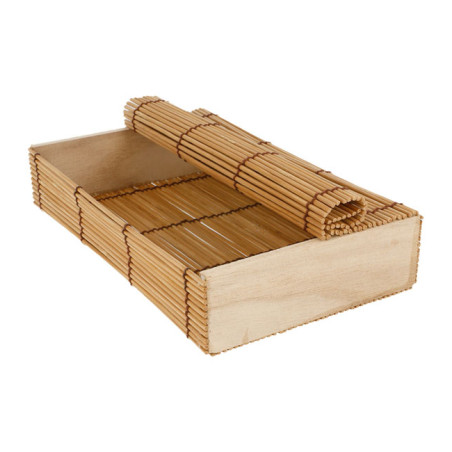 Bamboe sushi Container 23x13x4,5cm (1 stuk)