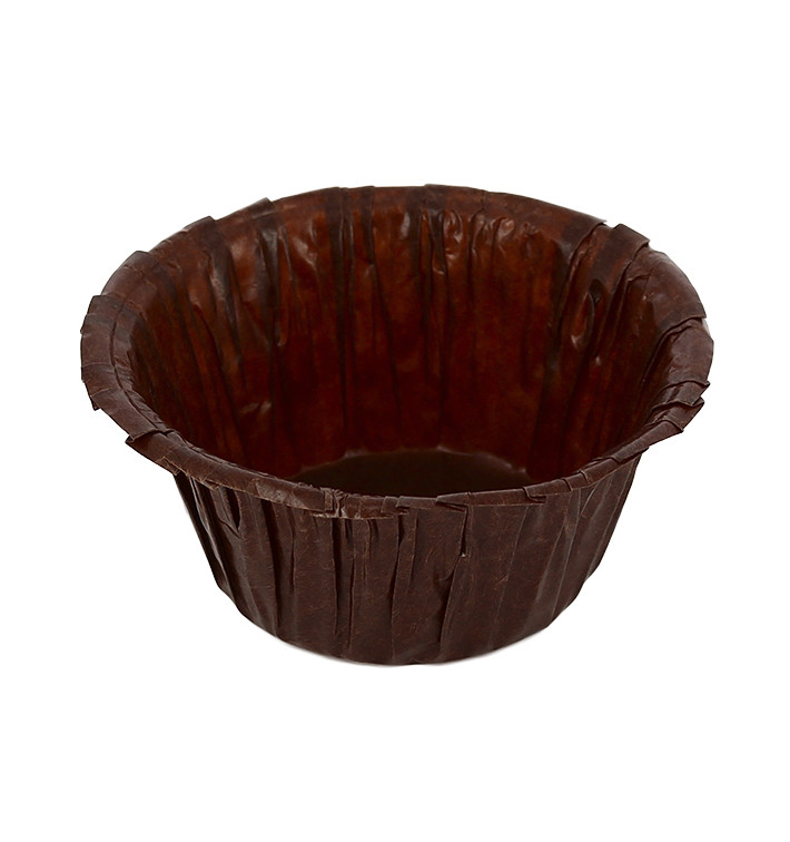 Cupcake vorm voering bruin 4,9x3,8x7,5cm (500 stuks) 