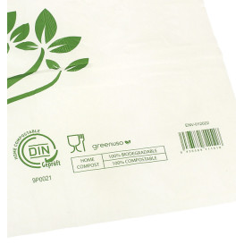 Zak met gestanst handvat Home Compost “Be Eco!” 30x40cm (100 stuks)