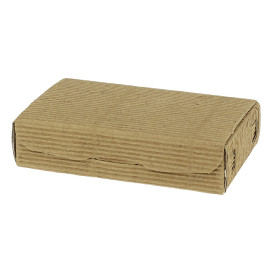 Papier bakkerij doos kraft 11x6,5x2,5cm 100g (600 stuks)