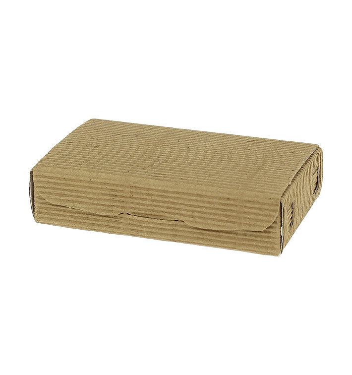 Papier bakkerij doos kraft 11x6,5x2,5cm 100g (600 stuks)