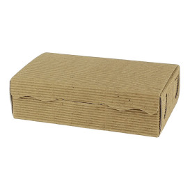 Papier bakkerij doos kraft 14x8x3,5cm 250g (800 stuks)