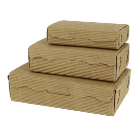 Papier bakkerij doos kraft 14x8x3,5cm 250g (800 stuks)