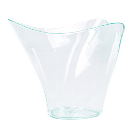 Proeving plastic kom PS Driehoekig Water groen 100ml (24 stuks)