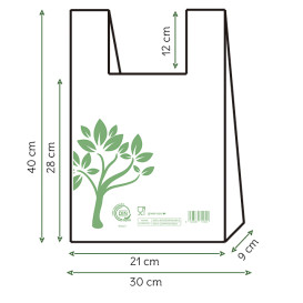 Hemddraagtassen Home Compost “Be Eco!” 30x40cm (2.000 stuks)