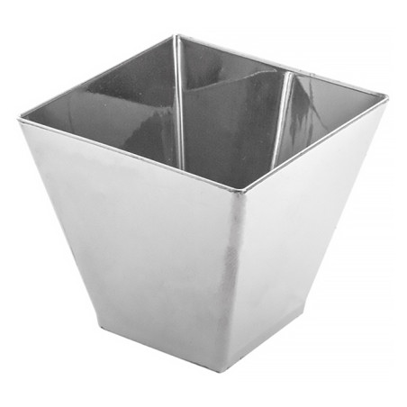 Proeving plastic kom PS zilver groot maat 7x7x5,5cm (500 stuks)