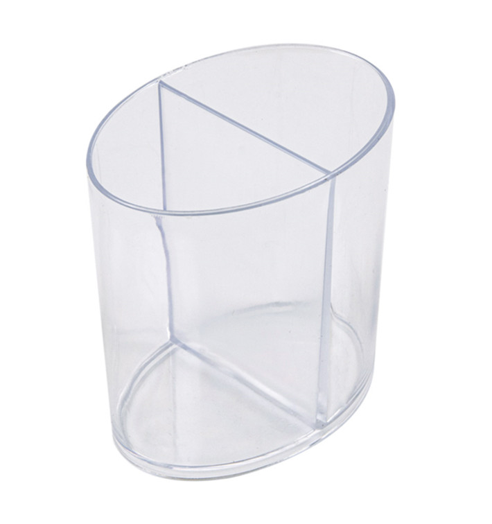 Plastic PS proefbeker 2 Compartmenten transparant 60ml (100 stuks) 