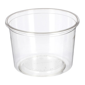 Tub Deli Container PLA transparant Compostable 480ml (50 Stuks) 