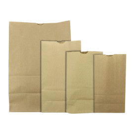 Papieren zak zonder handvat kraft bruin 45g/m² 15+9x28cm (25 stuks) 