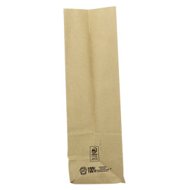 Papieren zak zonder handvat kraft 60g/m² 18+11x34cm (500 stuks)