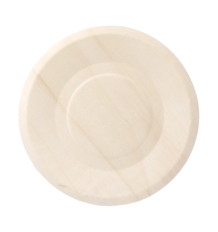 Houten schaal Rond vormig 15,5cm (50 stuks) 