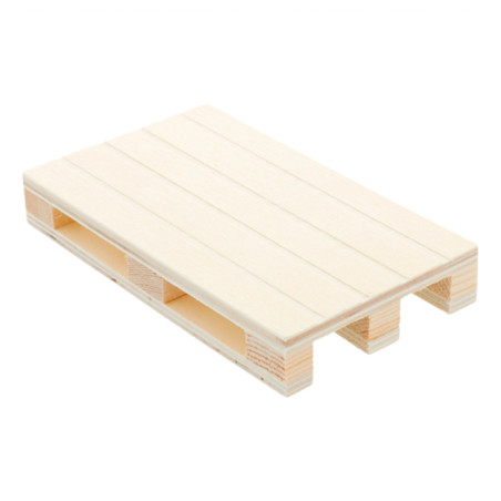 Houten mini Pallet Bediening Platter 13x8x2cm (40 stuks)