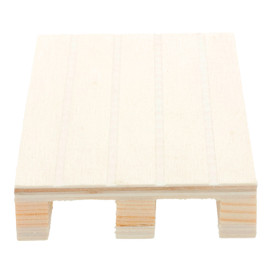 Houten mini Pallet Bediening Platter 13x8x2cm (40 stuks)