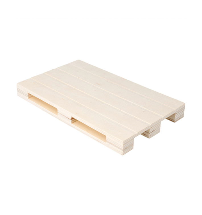 Houten mini Pallet Bediening Platter 20x12x2cm (1 stuk) 