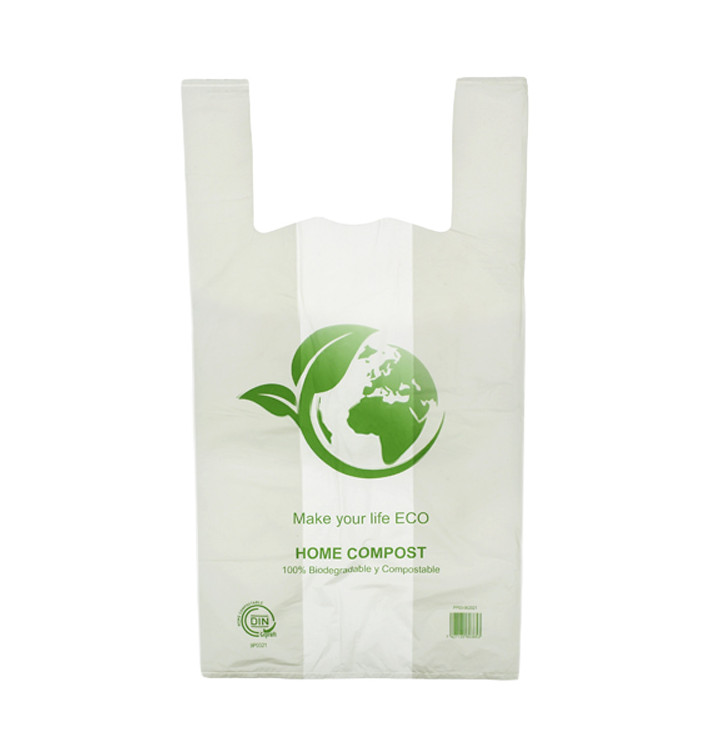 Plastic Hemddraagtassen Bio Home Compost 55x60cm (100 stuks) 